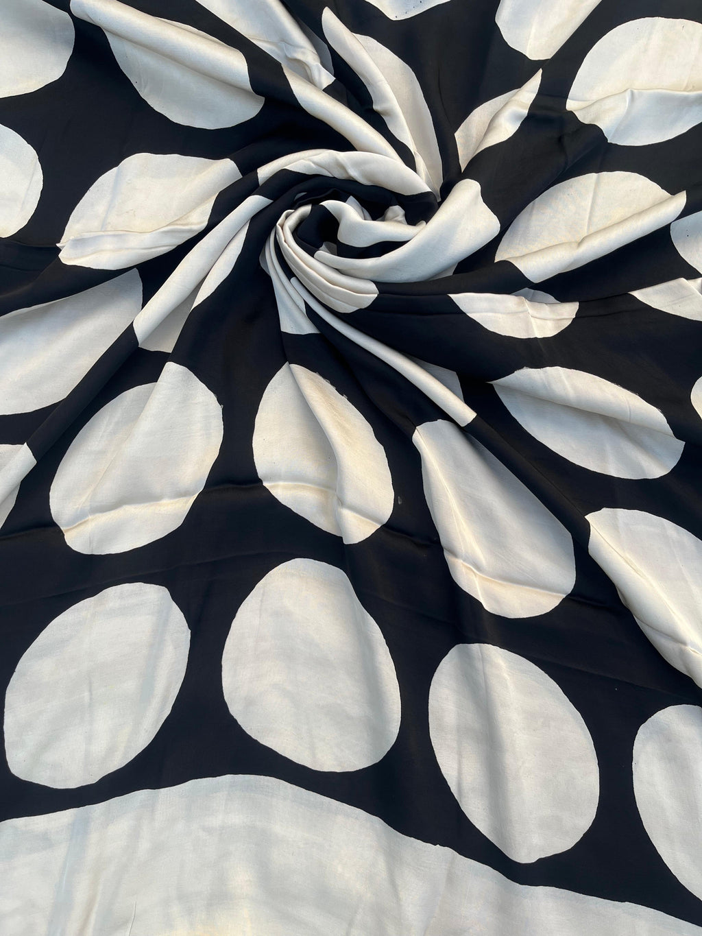 Black White Classic Ajrakh Handblock Kaftan