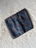 Indigo classic Ajrakh Handblock Print Modalsilk Fabric - Neela Ghar