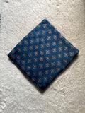 Indigo Spade Ajrakh Handblock Print Modalsilk Fabric - Neela Ghar