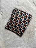Pyramid Abstract Ajrakh Handblock Print Modalsilk Fabric - Neela Ghar