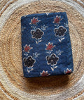 Neela Ghar indigo flower Cotton Hakoba Ajrakh Print