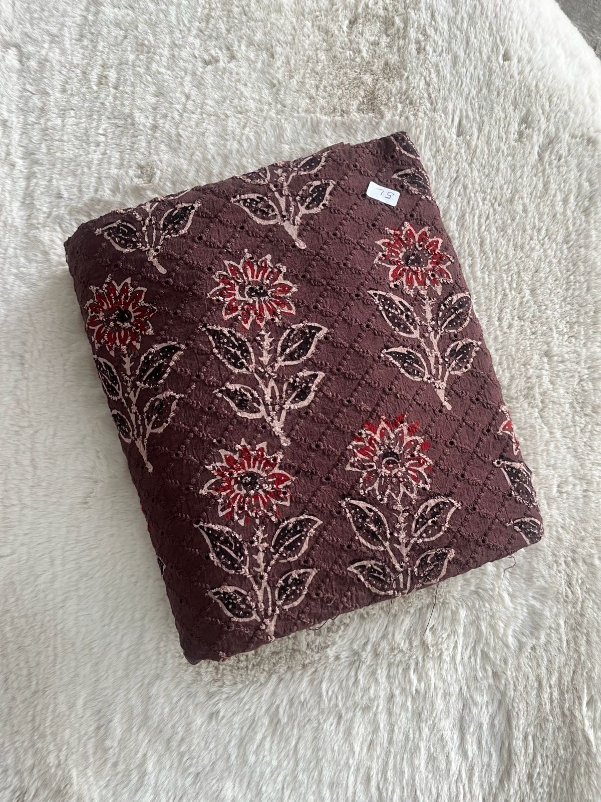 Neela Ghar Chickoo Sunflower Cotton Hakoba Ajrakh Print