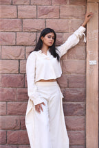 Organic Cotton Crop Top & Pants Set - Neela Ghar