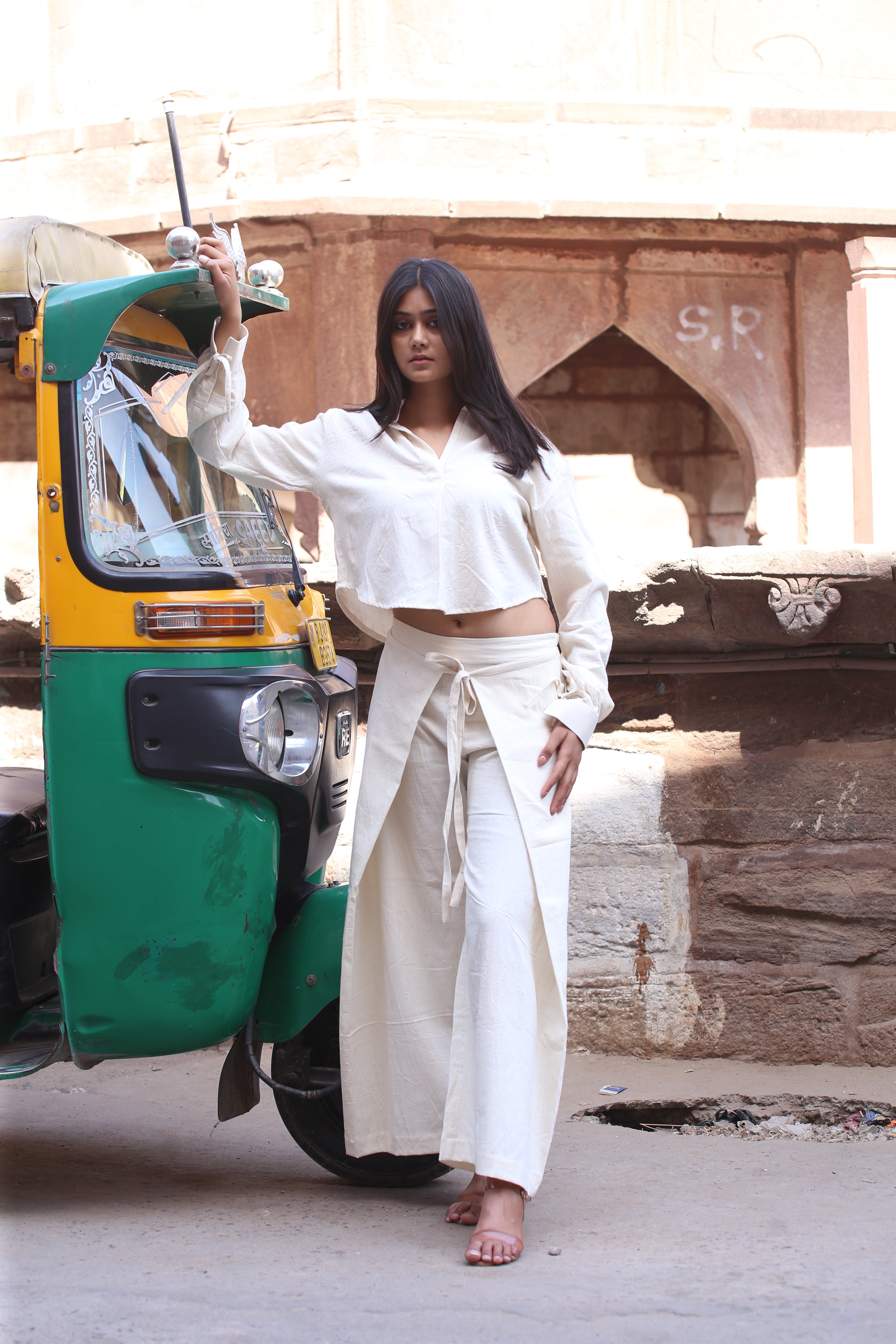 Organic Cotton Wide-Leg Pants - Neela Ghar