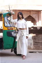 Organic Cotton Wide-Leg Pants - Neela Ghar