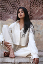 Organic Cotton Crop Top & Pants Set - Neela Ghar