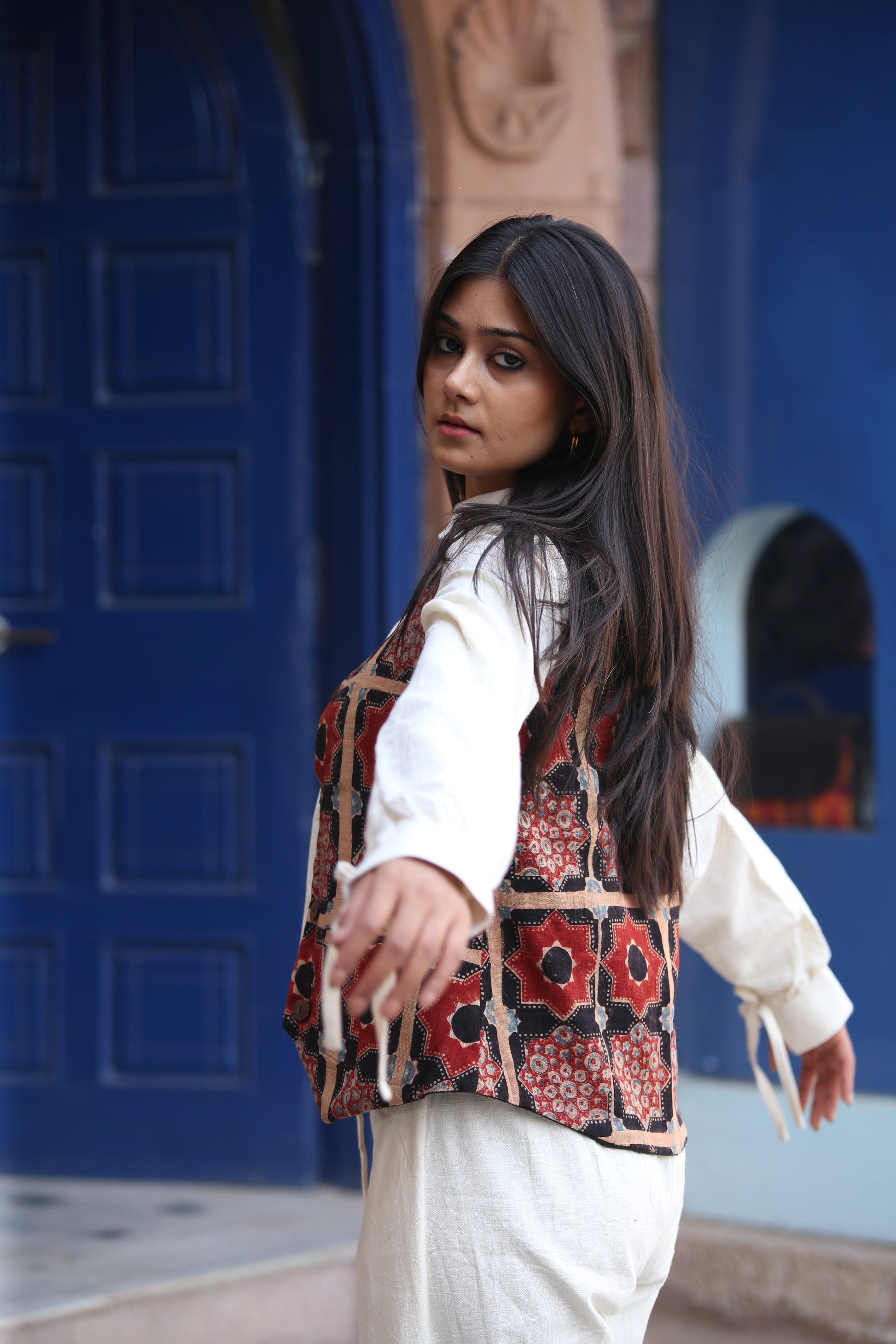 Kala Cotton Ajrakh Chakra Vest