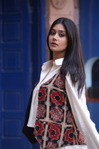 Kala Cotton Ajrakh Chakra Vest - Neela Ghar