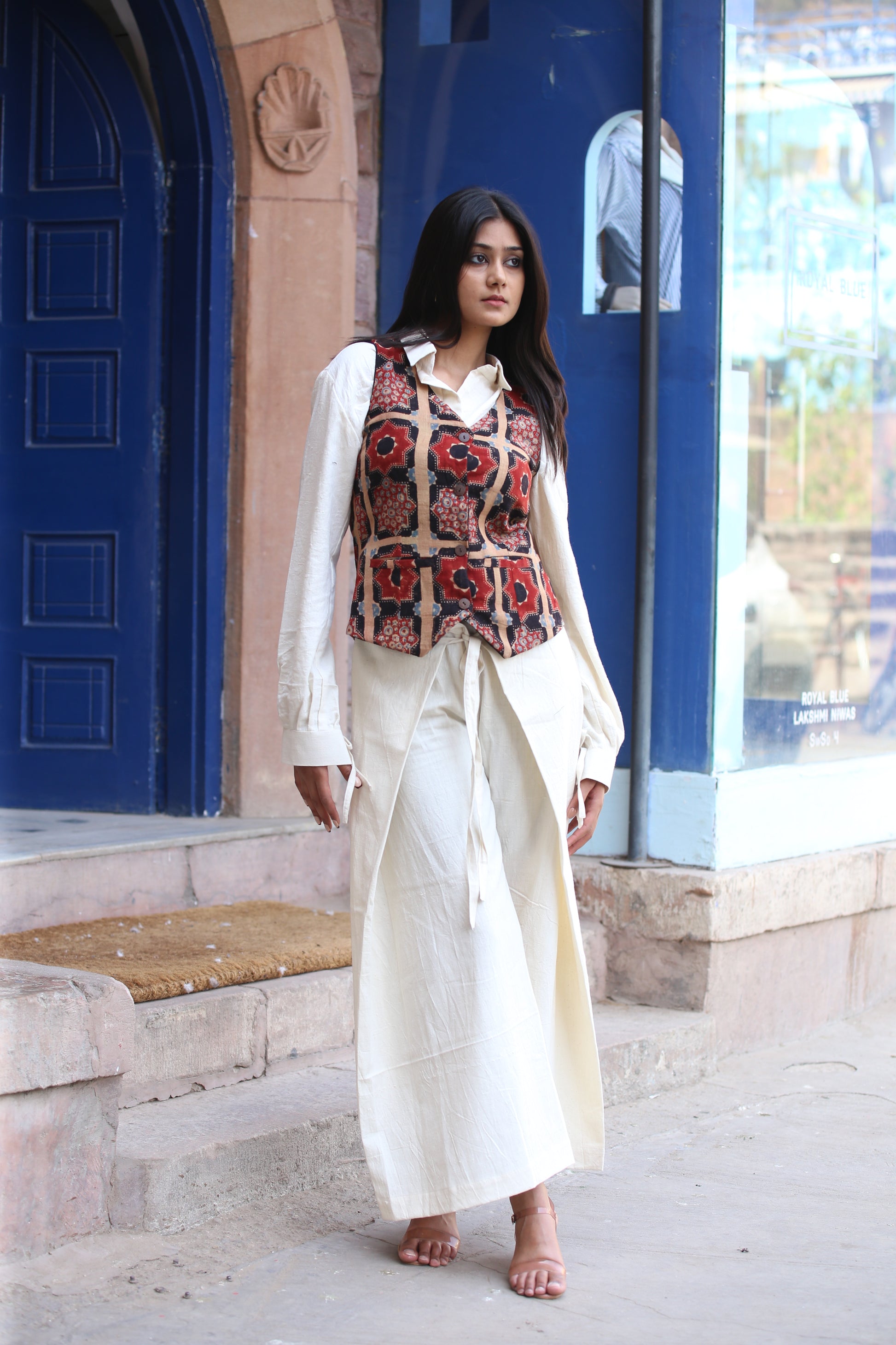 Kala Cotton Ajrakh Chakra Vest