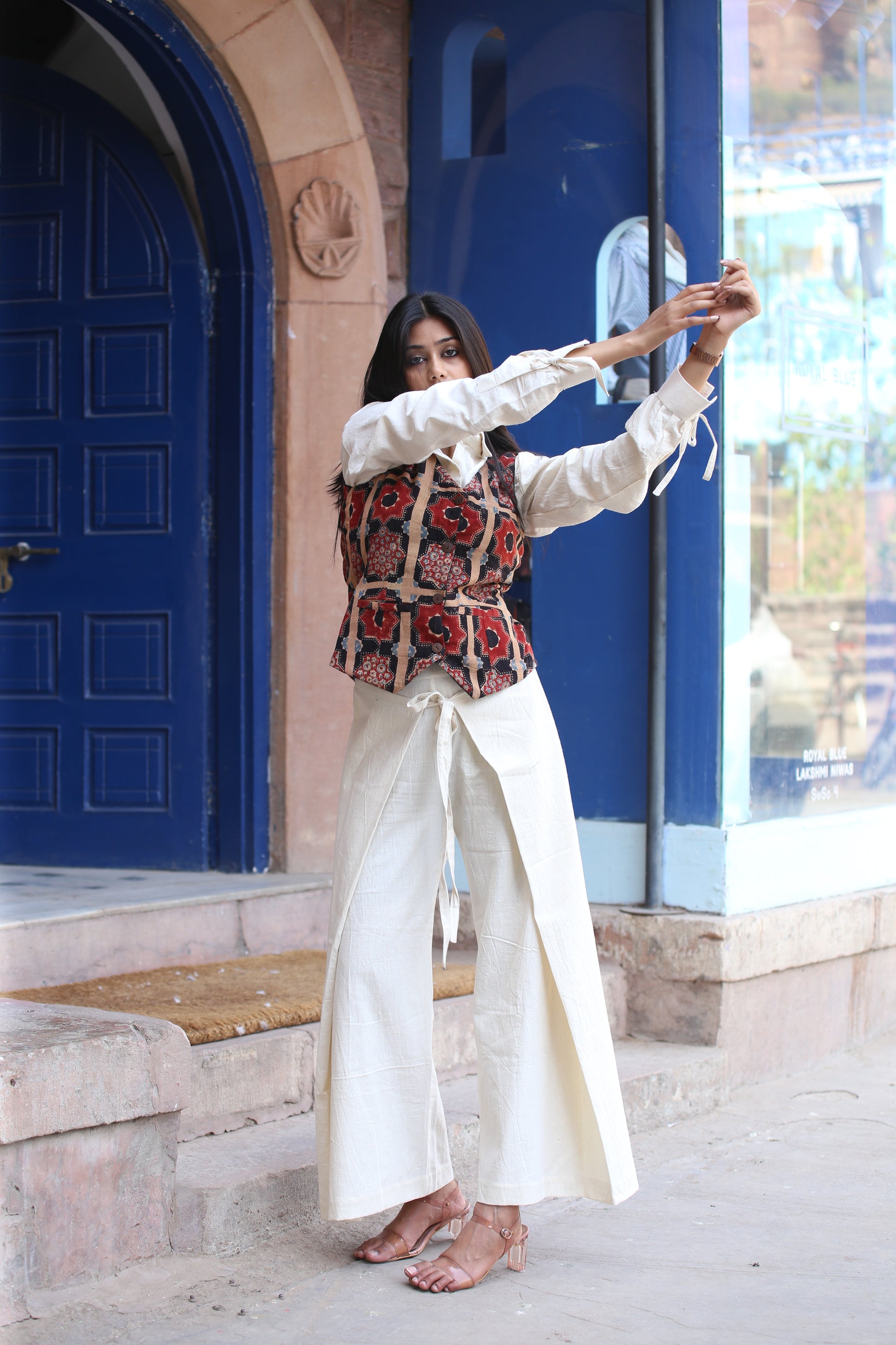 Kala Cotton Ajrakh Chakra Vest