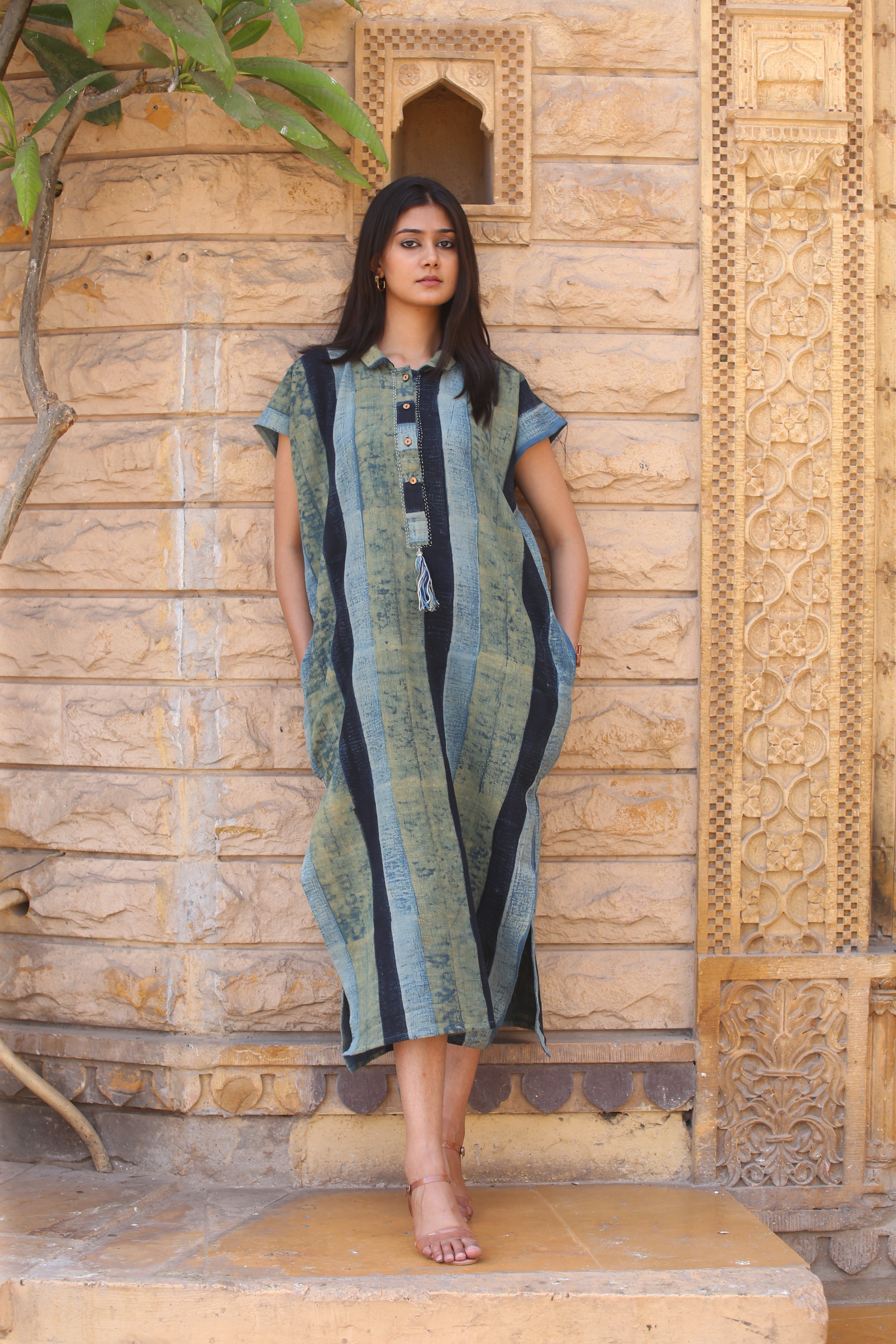 Eco-Friendly Kala Cotton Dress for Women - Neela Ghar
