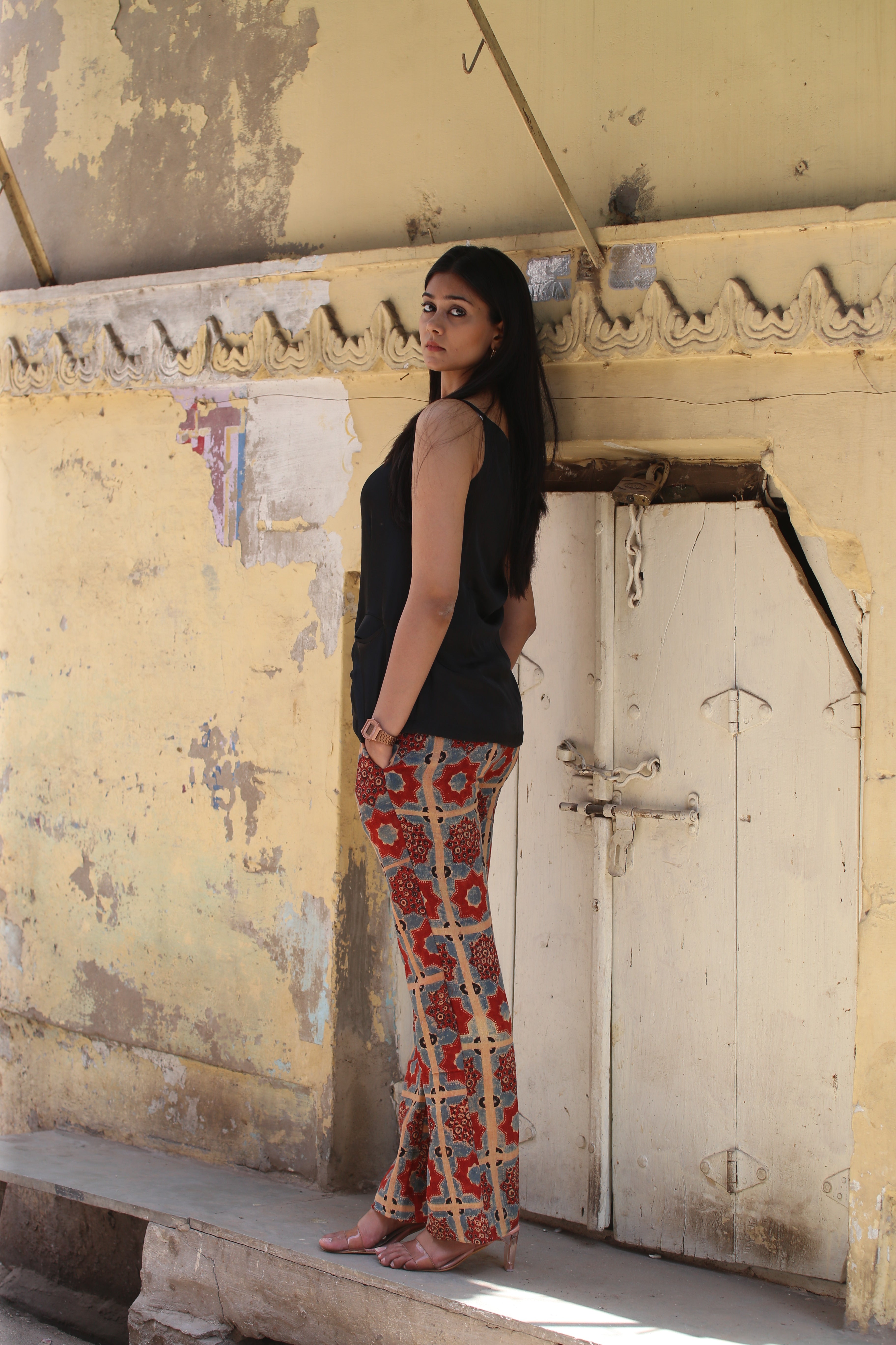 Black Modal Silk Vest with Straps - Neela Ghar