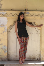 Black Modal Silk Vest with Straps - Neela Ghar