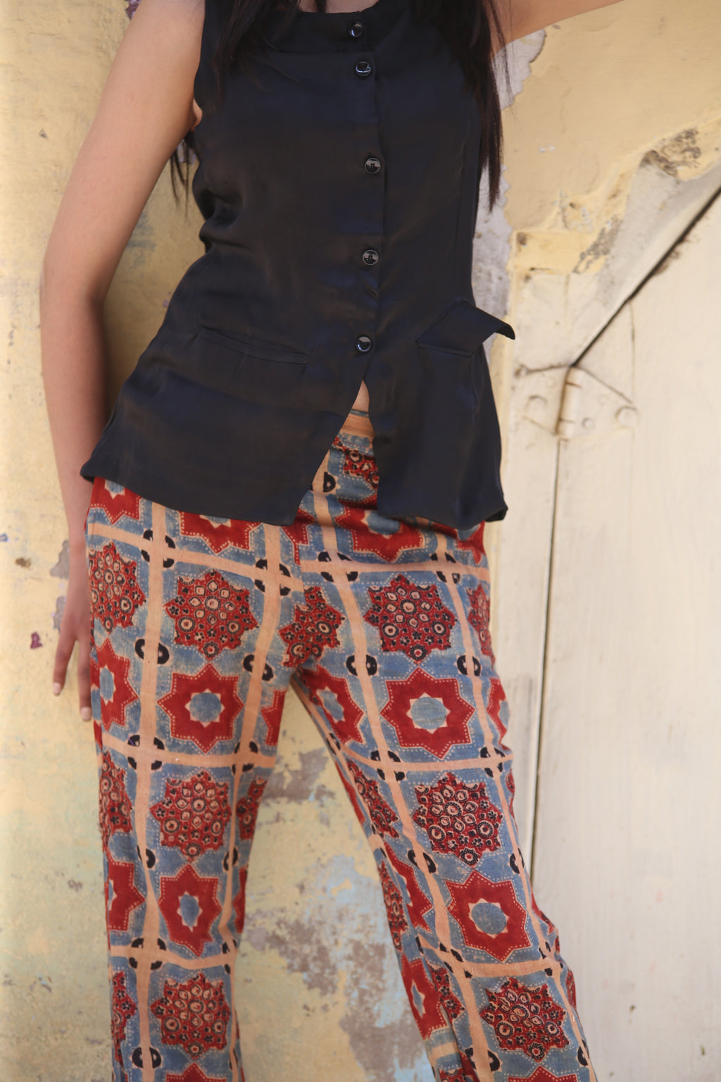 Formal Strap long silk top