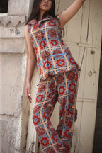 Ajrakh Handblock Kala Cotton Co-Ord Set - Neela Ghar
