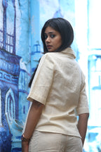 Kala Cotton Double-Breasted Shirt - Neela Ghar
