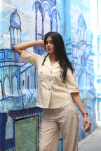 Kala Cotton Double-Breasted Shirt - Neela Ghar