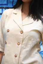 Kala Cotton Double-Breasted Shirt - Neela Ghar