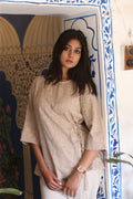 Beige Chic Cotton Top in Modern Kala Cotton - Neela Ghar