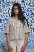 Ethically Made Striped Organic Cotton Top - Neela Ghar