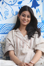 Ethically Made Striped Organic Cotton Top - Neela Ghar