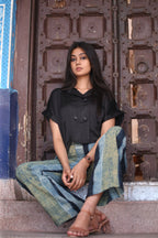 Black Box fit double breasted silk shirt - Neela Ghar