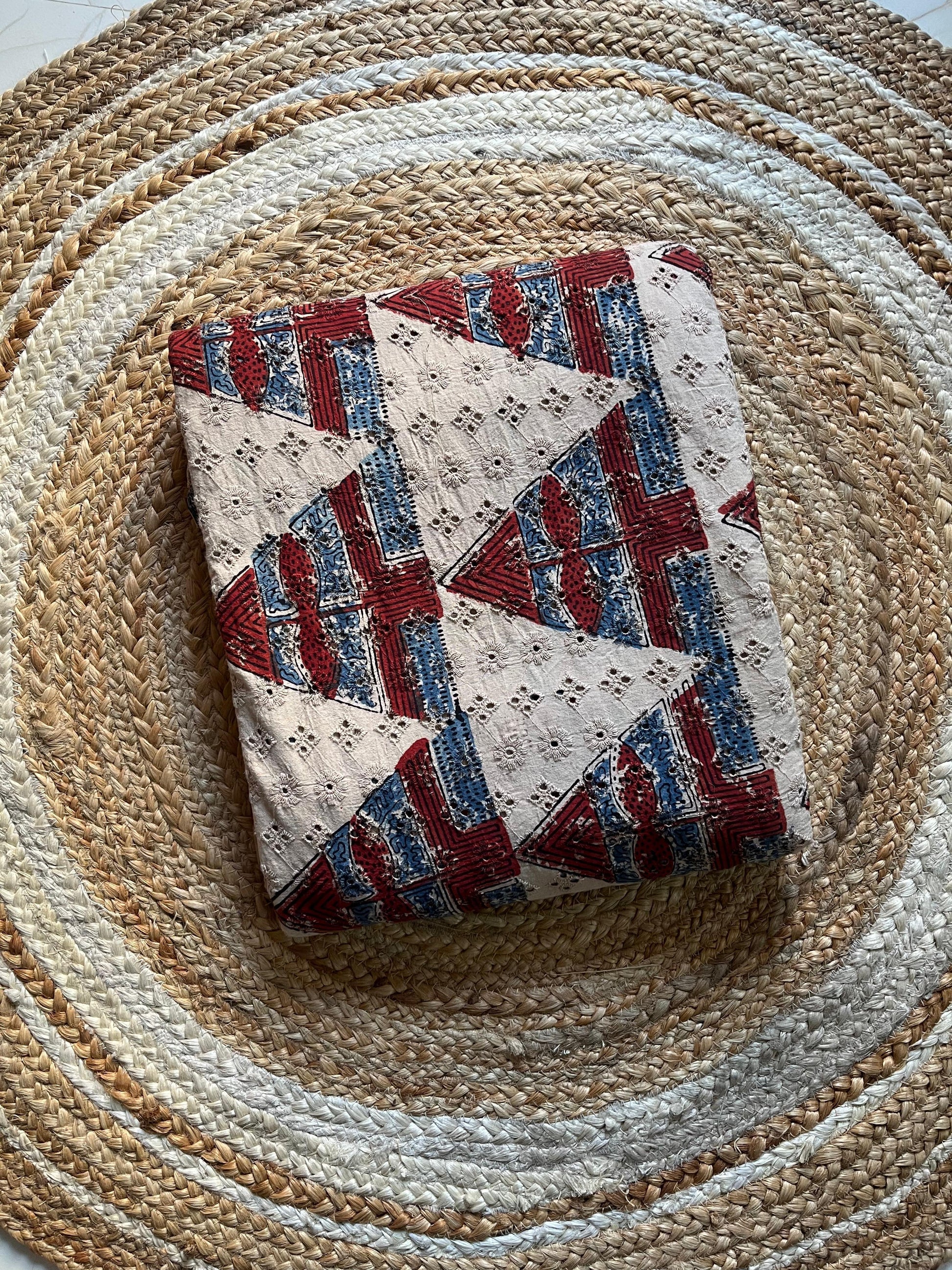 Rust pyramid Cotton Hakoba Ajrakh Print