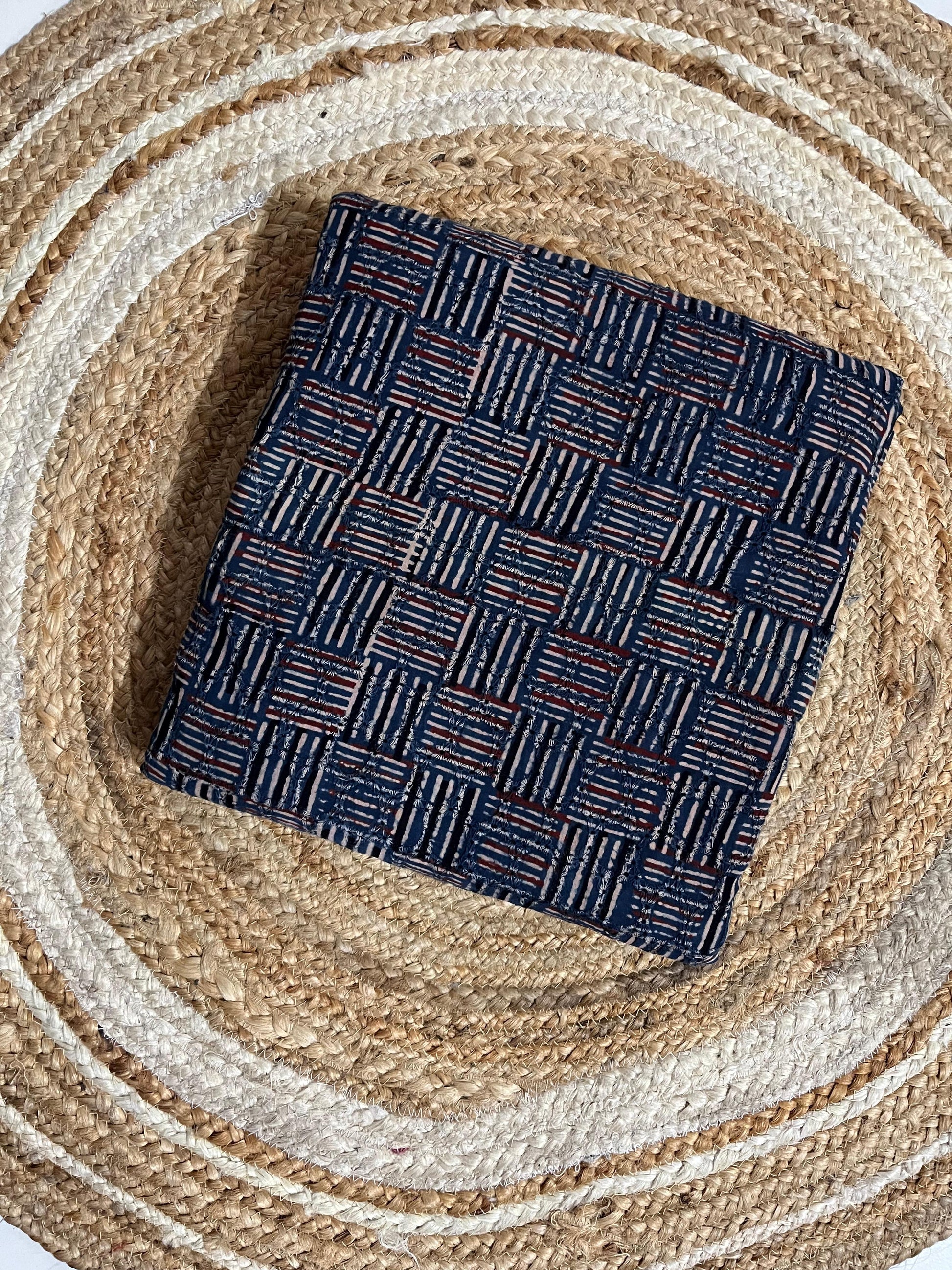 Blue abstract Cotton Hakoba Ajrakh Print