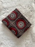 Black/Maroon Evil Eye Hand Block Print Natural Dyed Cotton Ajrakh Fabric - Neela Ghar