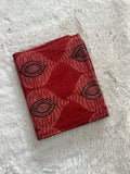 Brick Red Amoeba Block Print Natural Dyed Cotton Ajrakh Fabric - Neela Ghar