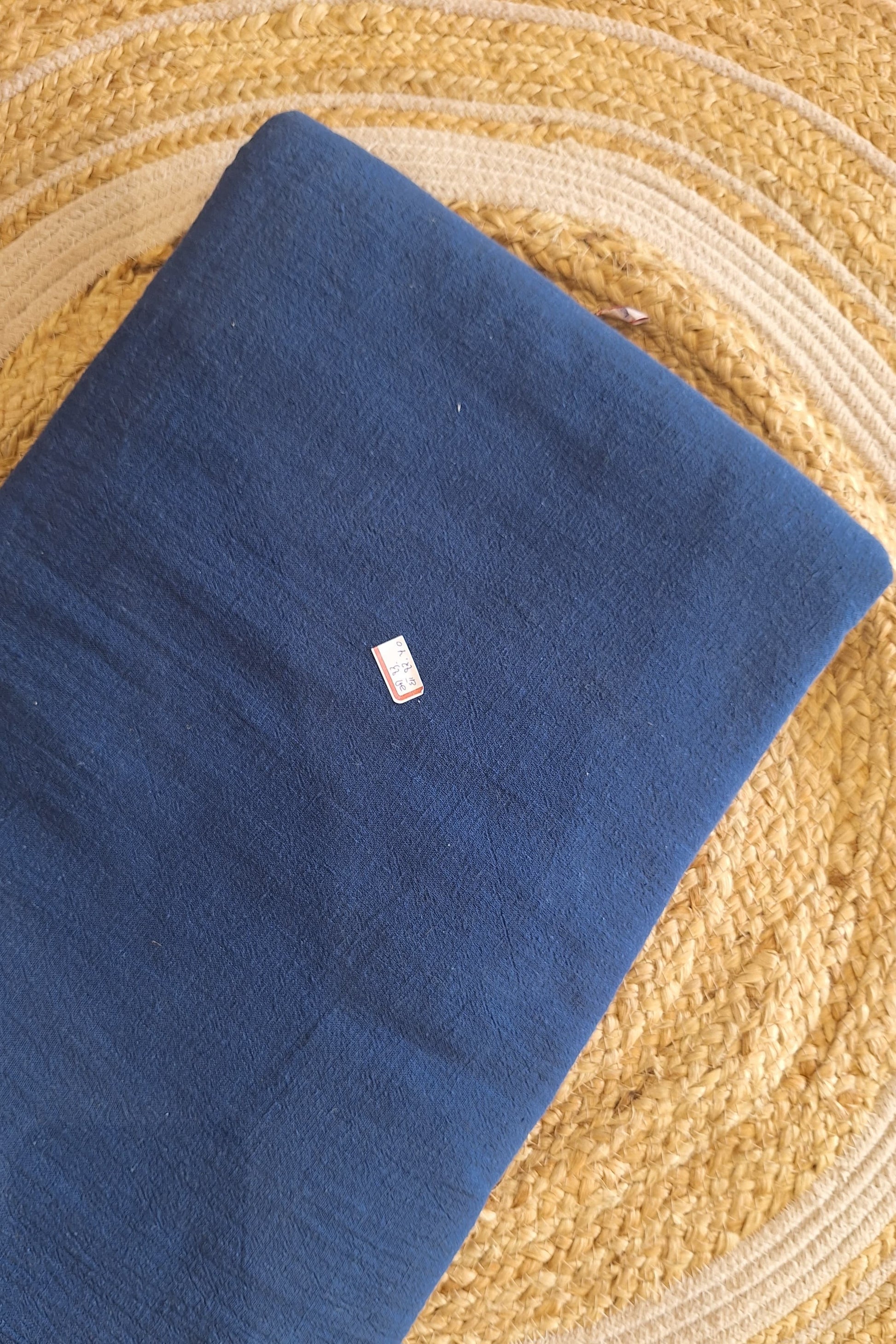 Dark Blue Handwoven Kala Cotton Textile Fabric