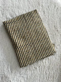 Ivory Stripes Block Print Natural Dyed Cotton Ajrakh Fabric - Neela Ghar