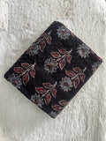Neela Ghar Black Sunflower Cotton Hakoba Ajrakh Print - Neela Ghar