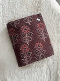 Neela Ghar Chickoo Sunflower Cotton Hakoba Ajrakh Print - Neela Ghar