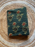 Neela Ghar Green Flower Cotton Hakoba Ajrakh Print - Neela Ghar