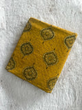Neela Ghar Mustard Yellow raindrop Cotton Hakoba Ajrakh Print - Neela Ghar