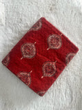 Neela Ghar Red Raindrop Cotton Hakoba Ajrakh Print - Neela Ghar