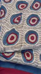 Classic White Evil Eye Ajrakh Handblock Kaftan