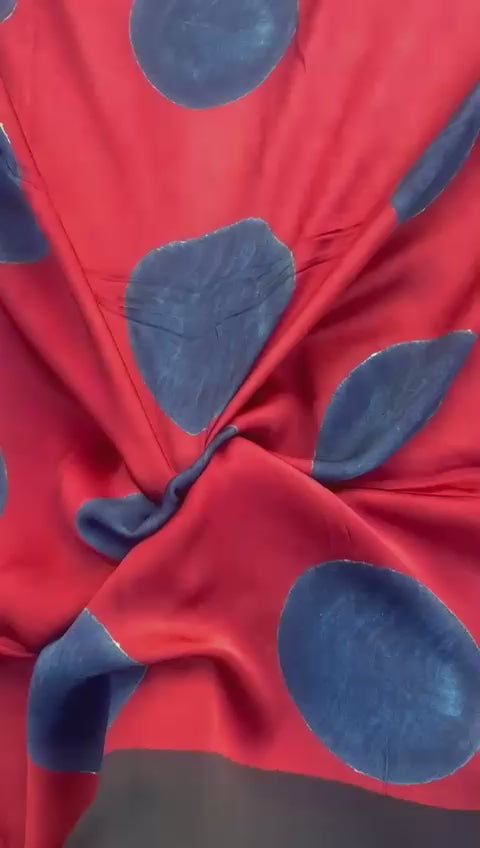 Rust Red Ajrakh Handblock Circle Kaftan