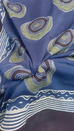 Indigo Evil Eye Ajrakh Handblock Kaftan