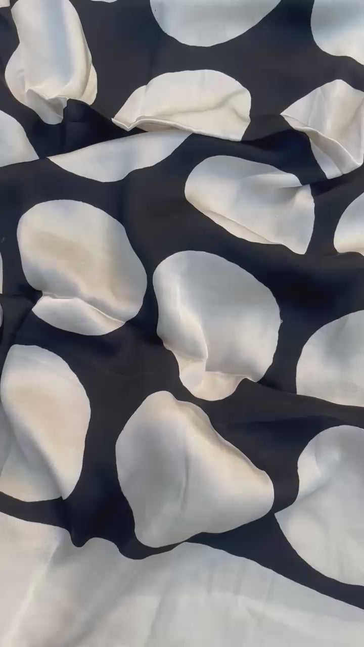 Black White Classic Ajrakh Handblock Kaftan